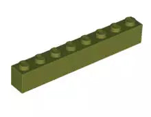 LEGO Steine 3008 Stein 1x8, olivgrün