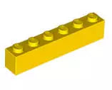 LEGO Steine 3009 Stein 1x6, gelb