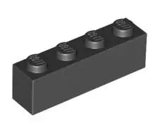LEGO Steine 3010 Stein 1x4, schwarz