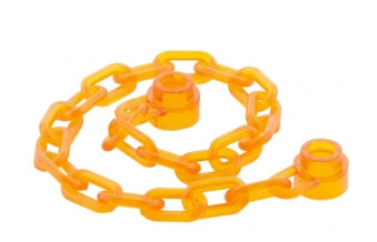 LEGO Ketten 30104 Kette 21 Glieder (16L), transparent-orange