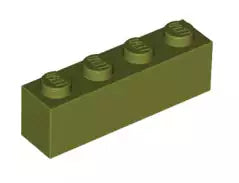 LEGO Steine 3010 Stein 1x4, olivgrün