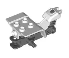 LEGO Fahrzeuge 30187b Trike-Fahrwerk, weiß/dunkelgrau