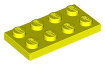 LEGO Platten 3020 Platte 2x4, neongelb