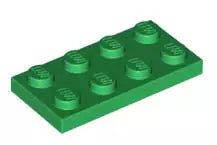 LEGO Platten 3020 Platte 2x4, grün