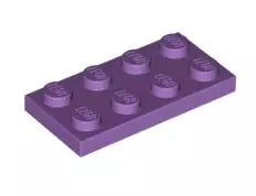 LEGO Platten 3020 Platte 2x4, mittel-lavendel