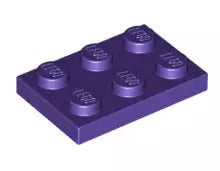 LEGO Platten 3021 Platte 2x3, dunkelpurpur