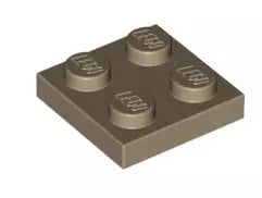 LEGO Platten 3022 Platte 2x2, dunkelbeige