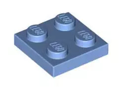 LEGO Platten 3022 Platte 2x2, mittelblau