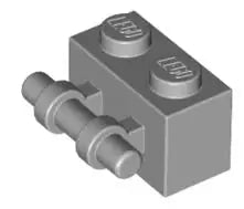 LEGO Gelenke 30236 Scharnierstein mit Bügelstange 2x1, hellgrau