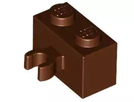 LEGO Sondersteine 30237 Stein 1x2 mit senkrechtem Clip, rotbraun