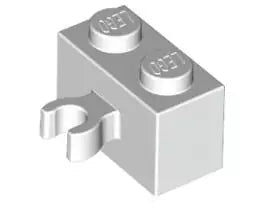 LEGO Sondersteine 30237 Stein 1x2 mit senkrechtem Clip, weiß
