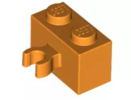 LEGO Sondersteine 30237 Stein 1x2 mit senkrechtem Clip, orange