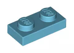 LEGO Platten 3023 Platte 1x2, mittel-azurblau