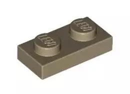 LEGO Platten 3023 Platte 1x2, dunkelbeige