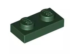 LEGO Platten 3023 Platte 1x2, dunkelgrün