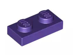 LEGO Platten 3023 Platte 1x2, dunkelpurpur