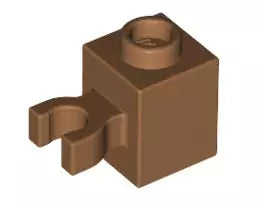 LEGO Sondersteine 30241 Stein 1x1 mit senkrechtem Clip, mitteldunkel fleischfarben
