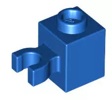 LEGO Sondersteine 30241 Stein 1x1 mit senkrechtem Clip, blau