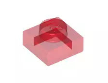 LEGO Platten 3024 Platte 1x1, transparent-rot