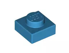 LEGO Platten 3024 Platte 1x1, dunkel-azurblau