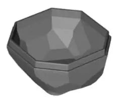 LEGO Gestein 30294 Felsblock Unterteil, dunkelgrau