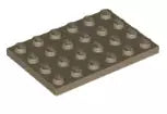 LEGO Platten 3032 Platte 4x6, dunkelbeige