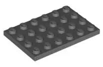 LEGO Platten 3032 Platte 4x6, dunkelgrau