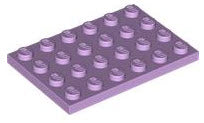 LEGO Platten 3032 Platte 4x6, lavendel