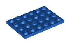 LEGO Platten 3032 Platte 4x6, blau