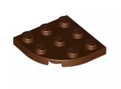 LEGO Sonderplatten 30357 Platte 3x3 mit abgerundetem Eck, rotbraun