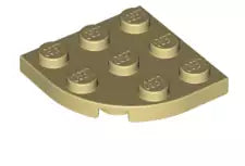 LEGO Sonderplatten 30357 Platte 3x3 mit abgerundetem Eck, beige