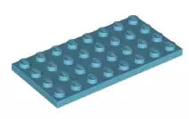 LEGO Platten 3035 Platte 4x8, mittel-azurblau