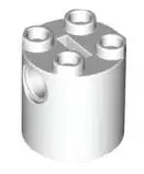 LEGO Sondersteine 30361c Stein rund 2x2x2 mit 2 Pinloch, weiß