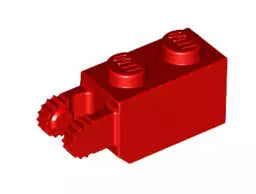 LEGO Gelenke 30365 Scharnierstein 1x2 (2 vertikale Finger, rastend), rot