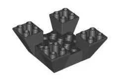 LEGO Schrägsteine 30373 Dachstein invers 65° 6x6x2 mit Ausschnitt, schwarz