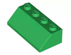 LEGO Schrägsteine 3037 Dachstein 45° 2x4, grün