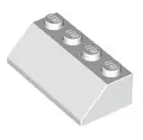 LEGO Schrägsteine 3037 Dachstein 45° 2x4, weiß