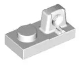 LEGO Gelenke 30383 Scharnierplatte 1x2 (1 obenliegender Finger, rastend), weiß