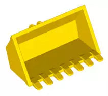 LEGO Fahrzeuge 30394 Baggerschaufel 7 Zähne 3x6 (2-Finger Scharnier), gelb