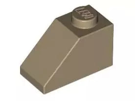 LEGO Schrägsteine 3040 Dachstein 45° 2x1, dunkelbeige