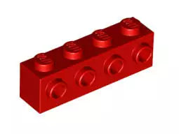 LEGO Sondersteine 30414 Stein 1x4 mit 4 Noppen an einer Seite, rot