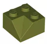 LEGO Schrägsteine 3046a Dachinneneckstein 45° 2x2, olivgrün