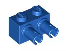 LEGO Sondersteine 30526 Stein 1x2 mit 2 Pins, blau