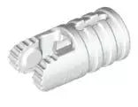 LEGO Gelenke 30553 Scharnier 1x2 mit Achsloch (2 Finger, rastend), weiß