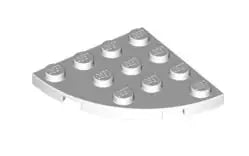 LEGO Sonderplatten 30565 Platte 4x4 mit abgerundetem Eck, weiß