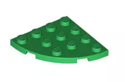 LEGO Sonderplatten 30565 Platte 4x4 mit abgerundetem Eck, grün