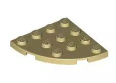 LEGO Sonderplatten 30565 Platte 4x4 mit abgerundetem Eck, beige