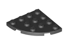 LEGO Sonderplatten 30565 Platte 4x4 mit abgerundetem Eck, schwarz