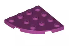 LEGO Sonderplatten 30565 Platte 4x4 mit abgerundetem Eck, magentarot