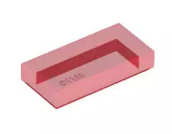 LEGO Fliesen 3069b Fliese 1x2, transparent-rot